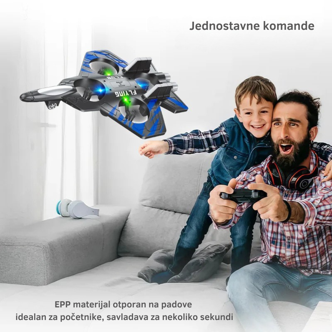 Borbeni avion-dron sa kontrolerom