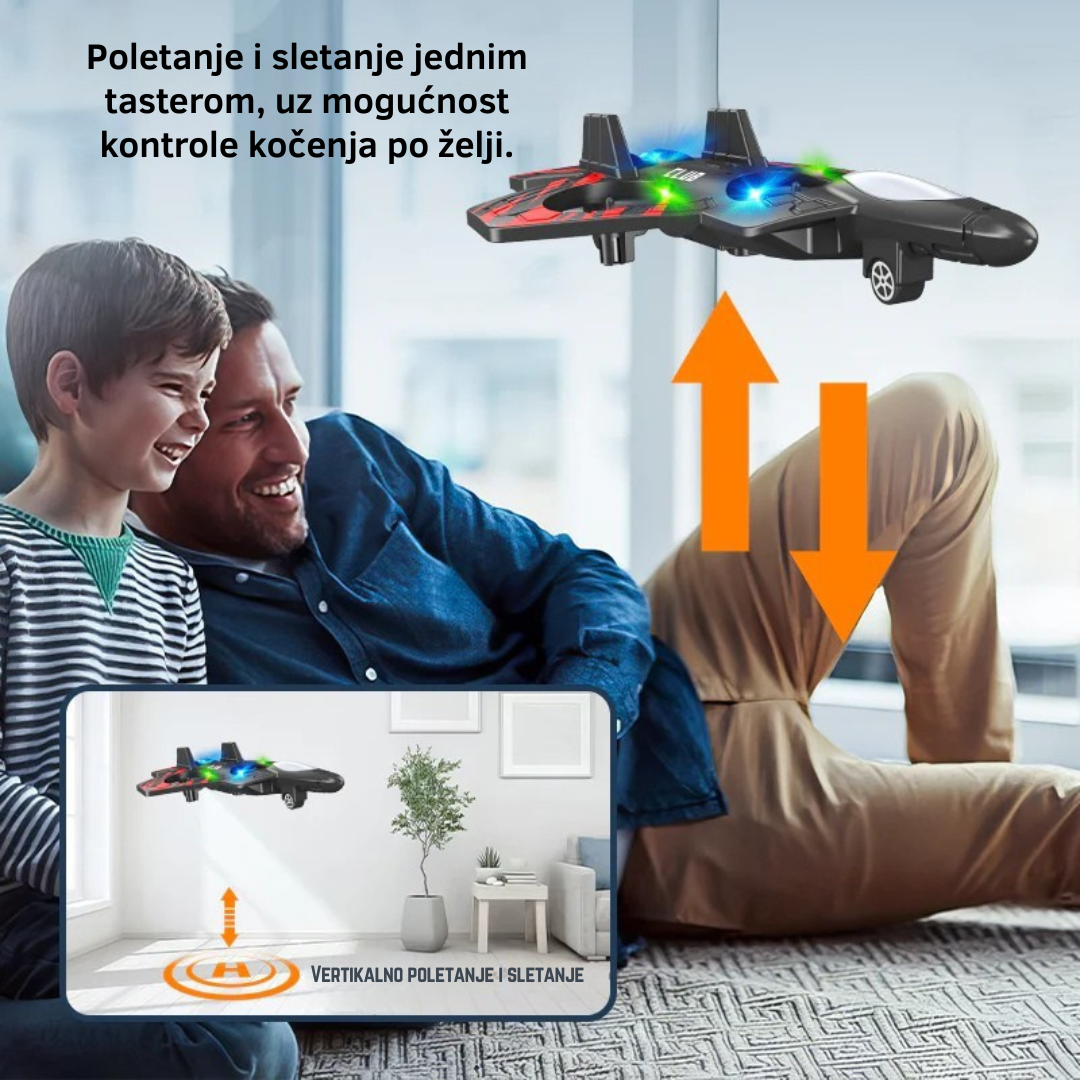 Borbeni avion-dron sa kontrolerom