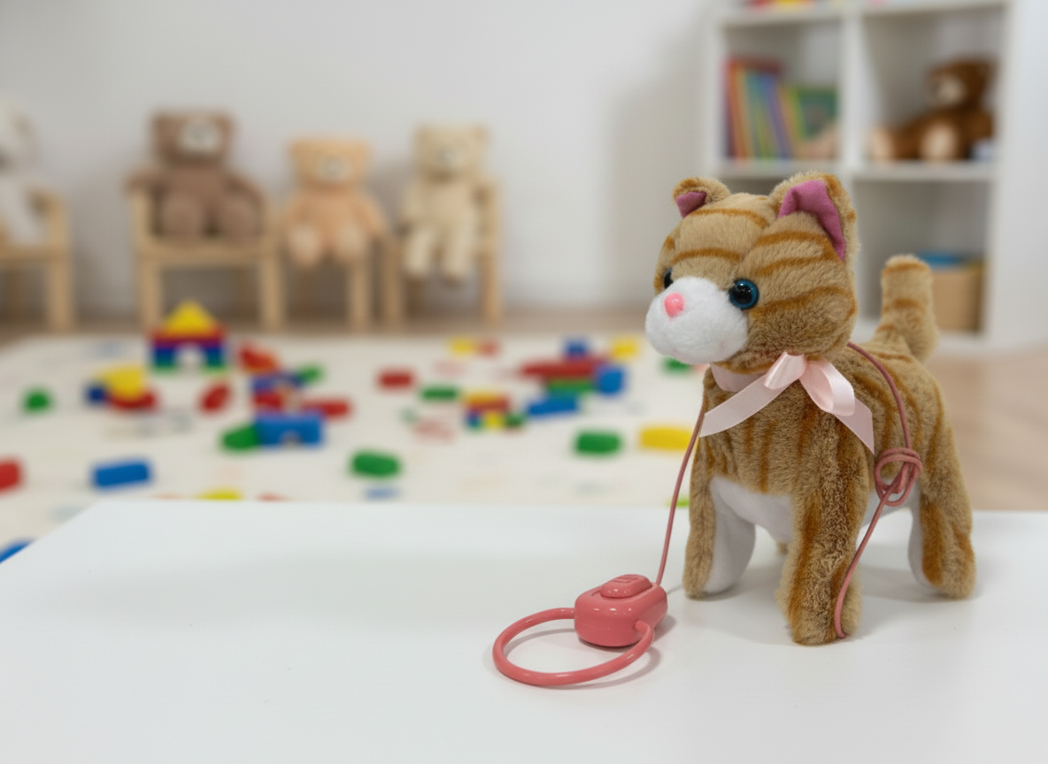 Plišani ljubimac koji šeta i Mjauče-Laje